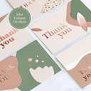 Rileys Thank You Cards with Envelopes | 50-Count, Gold Foil - Blank Note Cards, Thank You Notes, Blank Cards with Envelopes, Thank You Wish Cards, Wedding, Graduation, Baby Shower (Earth)