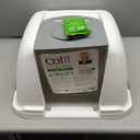 Catit Airsift Jumbo Hooded Litter Pan, Warm Gray/White - Privacy and Easy Access for Cleaning - Ideal for Larger or Multiple Cat Households