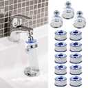 13 Pcs Sink Water Filter Faucet Set, 360 ° Rotating Bathroom Sink Filter, Kitchen Sink Faucet Water Filter Removes Chlorine Fluoride Hard Water Faucet Extender for Home Kitchen & Bathroom