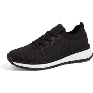 LUCKY STEP Women 's Mesh Slip on Sneaker Elastic Sock Knit Comfortable Breathable Lightweight Fashion Casual Walking Shoes (8.5, Black)