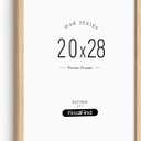 Minimalist 20x28 Picture Frame Set of 3, Natural Solid Oak Wood 20x28 Poster Frame, Lightweight for Wall Mounting(3 Pack, Oak)