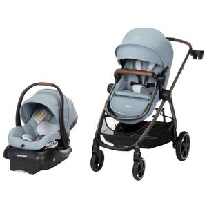 Maxi-Cosi Zelia Luxe 5-in-1 Modular - Baby Travel System Car Seat and Stroller, Infant Car Seat and Stroller Combo, Baby Car Seat and Stroller Combo in New Hope Grey