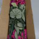 Real Touch Flowers, 2 Pcs 5.11" Pink Peonies Artificial Flowers with Stems, 25.60'' Fake Austin Roses Flowers with Long Stems for Bridal Bouquets Table Centerpiece Home Vase Decor (Pink)