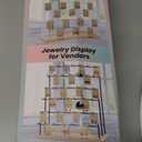 Earring Display for Vendors 6 Tier 42 Hooks Wood Earring Display Rack Holder for Earrings Necklaces Rings Bracelets Keychains (Black)