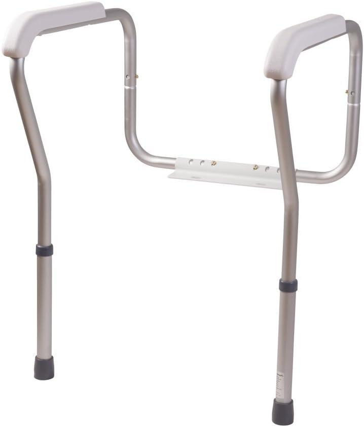 HealthSmart Toilet Safety Rails, Toilet Seat Handles, Safety Frame for Toilet with Adjustable Height, Bathroom Safety & Stability System