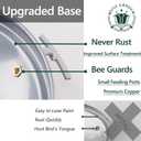 Muse Garden Upgraded Replacement Metal Base, Fits Hummingbird Feeders of Muse Garden Only, No Rust, Safe for Hummingbirds, Silver+Red Color Bottom