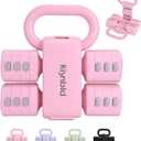 Adjustable Dumbbell Set of 2, 4 in 1 Free Weights Dumbbells Set for Women with Fast Adjustment, Each 2lb 3lb 4lb 5lb Hand Weights Set for Home Gym & Outdoor Exercise Training (Pink)