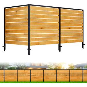 No Dig Wooden Privacy Fence Screen, Outdoor Air Conditioner Fences