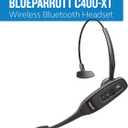 BlueParrott B350-XT Mono Bluetooth Wireless Headphones 96% Noise Canceling Over Head Trucker Headset with Mic, Adjustable Lightweight Headband, IP54-Rated Protection, 24 hrs. Talk Time, Black