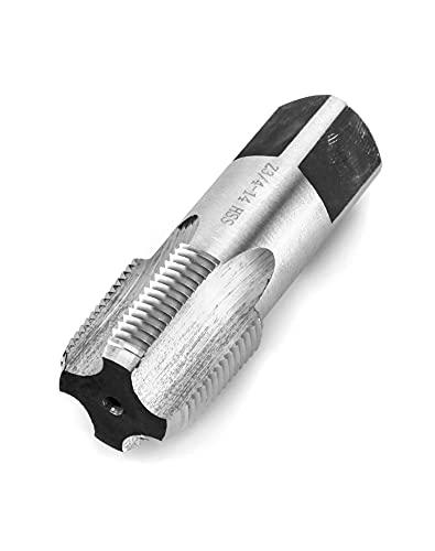 QWORK 3/4"-14 NPT Pipe Tap, Carbon Steel, for Clean and Re-thread Damaged or Jam Pipe Threads QWORK 3/4"-14 NPT Pipe Tap, Carbon Steel, for Clean and Re-thread Damaged or Jam Pipe Threads