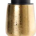 INGOFIN Ceramic Lotion Dispenser - 12oz Refillable Hand Dispenser Bathroom, Modern Liquid Soap Dispenser with Pump, Dish Soap Dispenser for Kitchen, Golden