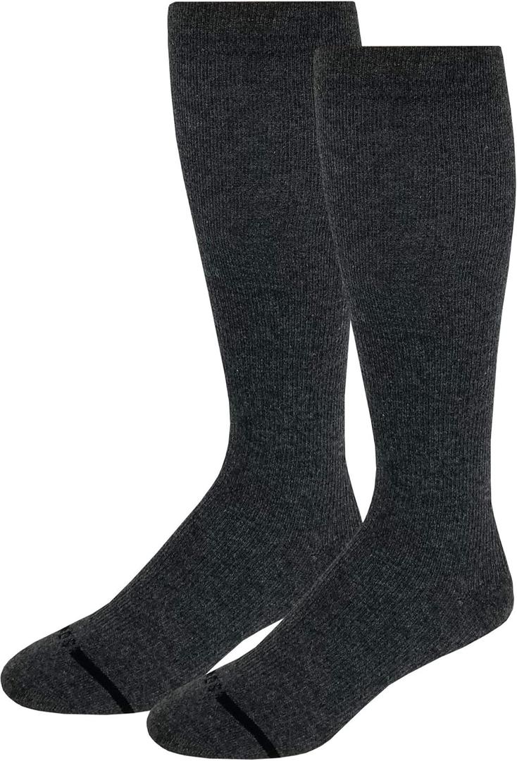 Merino Wool Compression Knee High Socks Ideal for, Hiking, Ski, Travel-Sports-Nurses-Reduces Swelling (Small-Medium, Charcoal)