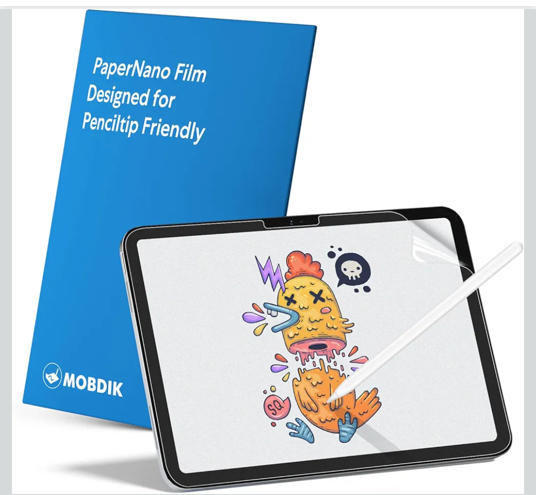 MOBDIK 2 Pack Paperfeel Screen Protector Compatible with iPad A16 11th / 10th Generation (2025/2022) & iPad Air 11 M3 2025 / M2 2024, Crafted for Natural Writing, Less Reflection, Easy Installation