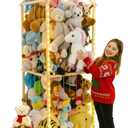 PUTSKA Extra Large Stuffed Animal Storage Zoo - Wooden Stuffed Animal Holder and Organizer, Stuffy & Plushies Storage, Space-Saving Plush Toy Holder for Nursery, Playroom or Kids Room