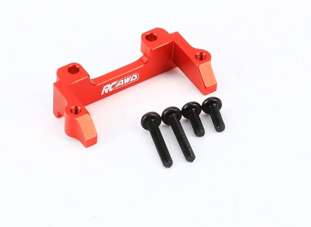 RCAWD Metal Servo Mount for 1/18 1/24 Scx24 FMS Fcx18 Fcx24 Rc Crawler Car Upgrade Parts(Red)