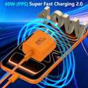 iPhone 17 Pro Max Charger Fast Charging, 2Pack PD 40W Dynamic Power Adapter 6ft Long 60W Woven USB C to Type-C Cable for iPhone 17/Air/17 Pro Max/16/16 Plus/16 Pro/16 Pro Max, iPad Pro/Mini, MacBook