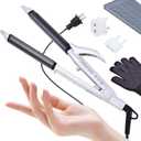 VGR Travel Curling Iron, 110~250V Dual Voltage with European Plug Adapter for International Travel