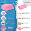 Foot Rest for Under Desk at Work, Foot Stool with Washable Cover, Comfortable Office Desk Accessories, Footrest with 3 Adjustable Heights, for Offices Gaming Chair, for Leg Support, Pink