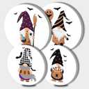 TUMOVO Halloween Gnome Burn Covers Electric Stove Nordic Magic Dwarf Round Stove Burner Cute Holidays Elf Gas Stove Burner Covers,Metal Stove Burner Cover Set of 4 Thanksgiving (White) 10InchesWx10'H (Artwork-21)
