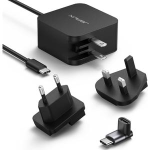 65W USB C Charger, JSAUX 10FT Cable 65 Watt Laptop Wall Fast Charger Compatible with ROG Ally, Steam Deck, MacBook Pro/Air, Chromebook, Huawei Matebook, Dell, Lenovo, ASUS and Any Laptops or Phones