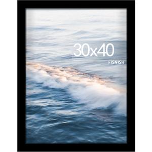 30x40 Picture Frame Black, with HD Plexiglass Durable and Scratch-proof for Horizontal or Vertical Wall Mounting, 1 Pack