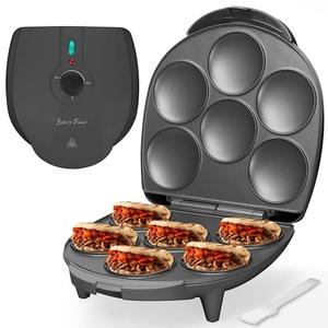 Baker's Friend Electric Arepas Maker with Browning Control, Mini Pancakes Maker, Pancake Maker Pan, Tostiarepa, Makes Arepas, Corn Patties, Mini Pancakes, Breakfast Sandwiches, Fried Eggs, Graphite