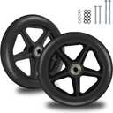 2 Pack 6 Inch Replacement Front Wheels for Wheelchairs, Walkers, Rollators, Durable Anti-Slip ABS Wheels Hub- Universal Aid Wheels for Adults, Seniors