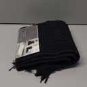 Jean Pierre - Ricardo Bath Mat, Woven Fringe Bathroom Rugs, 100% Cotton, Premium Bathroom Decor - Measures 27" x 52" - Black (2'3" x 4'4" (Rectangular))