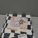 GreatBba Plush Checkered Baby Blanket for Boys Girls Nursery, 30"x40" Warm Short Fleece Blanket Neutral for Infant Newborn, Small Fuzzy for Sleeping, Chenille Baby for Stroller (Black&White)