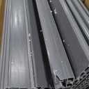 DIYHD 60X80in Double Accordion Door, Grey Double Layer PVC Folding Door for Closet & Doorway, No Floor Track, Space-Saving Closet Doors, Includes Mounting Hardware,Handle,Latch, Close Middle (Dark Gray)