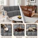 Arfntevss Waterproof Recliner Sectional Couch Covers for Reclining Sectional L Shape Sofa Cover Non Slip Washable Recliner L Shaped Slipcover Dog Additional Seat Protector (1 Seat Cover, Dark Gray)