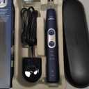 Philips Sonicare ProtectiveClean 6100 Rechargeable Electric Toothbrush, with Pressure Sensor, 3 Cleaning Modes, SmarTimer and QuadPacer, 14-Day Battery Life, Travel Case, Navy Blue, Model HX6871/49