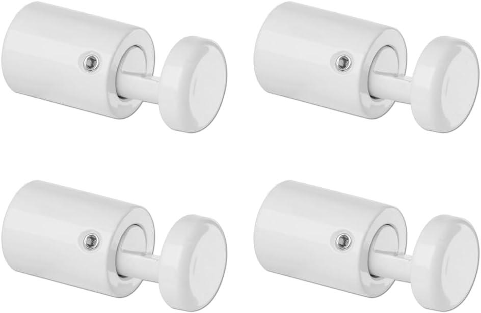Side Clamp Standoffs 3/4" x 1" Solid Aluminum, Edge Grip Sign Standoffs for Glass, Burglarproof Sign Standoff, Standoffs Hardware, for Acrylic, Glass, PVC, Glass Panel with 2 pcs Spacers
