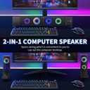 Wired Computer Speakers Designed for Desktop Devices USB Plug-and-Play Clear Sound with RGB Lighting Features Volume knob Ideal Gaming Speakers for Computers, laptops, Phones, and Tablets