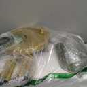 Upgraded Dimmable Glass Floor Lamp for Living Room, Modern Gold Standing Lamp with Green Ribbed Glass Lampshade & Knob Dimmer, Arc Tall Lamp for Bedroom Office Reading Room, 2700K Led Bulb Included