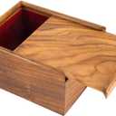 Wooden Chess Piece Case with Sliding Lid