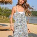 Ekouaer Womens Summer Casual Sleeveless Rompers Loose Spaghetti Strap Shorts Overalls Outfits 2025 Jumpsuits With Pockets (XL)