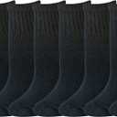 Amazon Essentials Women's Cushioned Cotton Ankle Socks, 10 Pairs, Black, 6-9