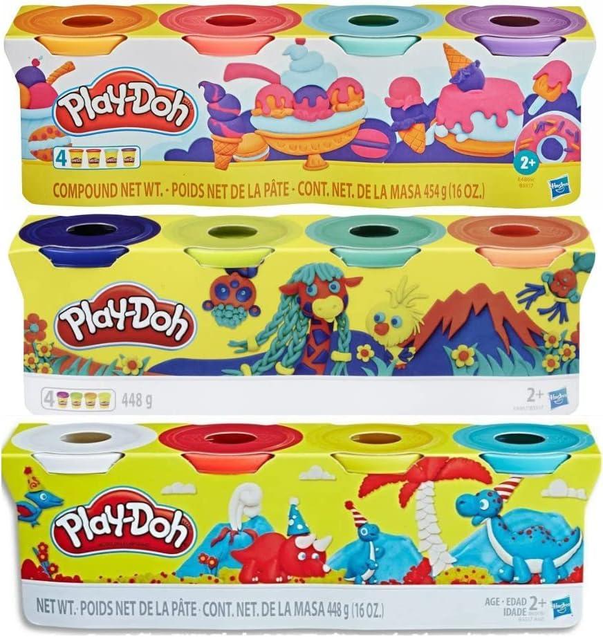 Play-Doh Bulk Mixed Colors 12-Pack of Non-Toxic Modeling Compound, (4oz) Cans (12-Cans, 48oz)