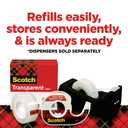 Scotch Transparent Tape, Clear Tape Engineered for Office and Home Use, 1 Inch Core, 3/4 in x 1000 in, 12 Rolls
