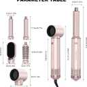 Dryhsip 5 in 1 Hair Styler & Wrap Air Curler, Low-Speed Negative Ionic Hair Tools Drying, Multi Hair Styler, Professional Blow Dryer Brush for Curling Volumizing Straightening Styling (Pink)
