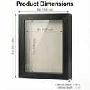 5x7 Shadow Box Picture Frames Set of 4, Black Shadow Box Frame with Linen Board, Wood Display Case with Plexiglass Cover, Ideal for Memorabilia Photos Flowers Medals