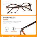 TIJN Blue Light Blocking Glasses Men Women Vintage Thick Round Rim Frame Eyeglasses