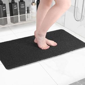 Hargiis Non-Slip Bathtub Mat, Anti Slip Shower Mat, Fast Drying Bathtub Mats, Foot Scrubber Mat, Anti Slip Mat for Tub, Floor, Bathroom, Kitchen, Home, Hotel (Black 40"×28")