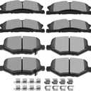 Ceramic Brake Pads Kits,SCITOO 8pcs Brakes Pads Set fit for Ford Explorer,Flex,Police Interceptor Sedan,Police Interceptor Utility,Special Service Police Sedan,Taurus,for Lincoln MKS,MKT