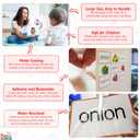 100 Real-Image Flash Cards for Toddlers 1-3  Large Waterproof Learning Cards, Montessori Preschool Educational Toys for Kids, Durable Flashcards with Pictures and Words (Moms Choice Award)