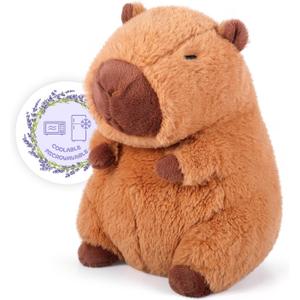 Heatable & Coolable Lying Capybara Stuffed Animal, Microwave Heating Pad for Period Cramps, Stuffed Capybara Plushie Cute Plushies, Stuffed Capybara Plush Capybara Gifts for Girls & Boy