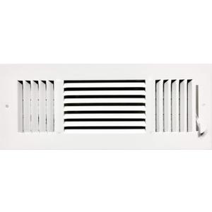 HBW 12"x 4" (Duct Opening Size) 3-Way Stamped Face Steel Ceiling/sidewall Air Supply Register - Vent Cover - Actual Outside Dimension 13.75" X 5.75"