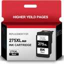 PG-275XL Black Ink Cartridges Replacement for Canon 275XL 275 XL Ink Cartridges for Canon Pixma TS3520 TS3522 TS3500 TR4720 TR4722 TR4700 Printer (1-Black)