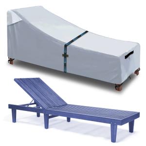 Patio Chaise Lounge Cover With Handles, Outdoor Lounge Chair Cover